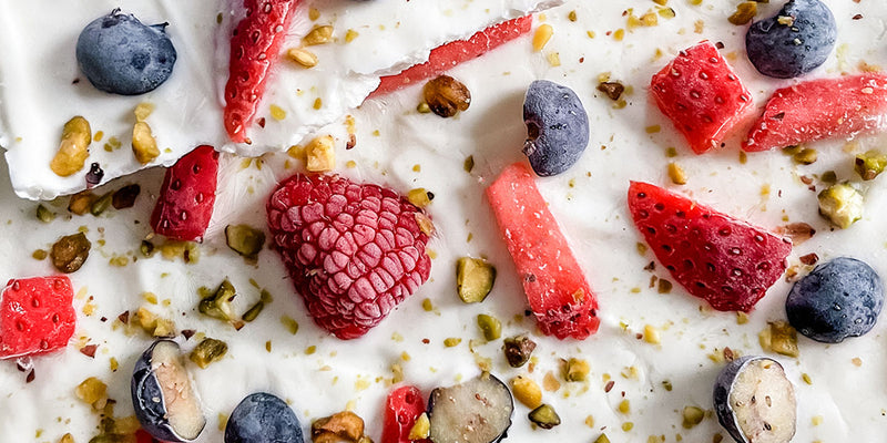 Baby-Led Weaning Recipe, Frozen Fruit Yoghurt Bark Ice Cream